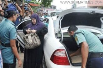 Police searching tinted car Sylhet