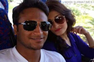 Sakib with wife