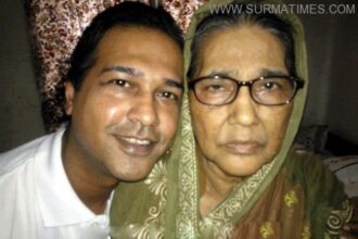 Asif with his mother