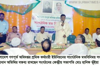 সিলেট গণপূর্ত অধিদপ্তর শ্রমিক কর্মচারী ইউনিয়নের সাংগঠনিক মতবিনিময় সভা অনুষ্ঠিত - Surma Times Archive