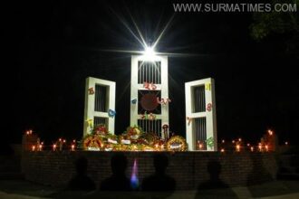 সন্ধ্যা হলেই পাল্টে যায় শাবির শহীদ মিনারের চিত্র - Surma Times Archive