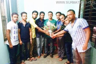 বিদেশ যাত্রা উপলক্ষে রাসেল কে সংবর্ধনা  স্বাধীন ধারার - Surma Times Archive