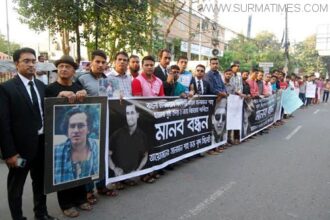 সালমান শাহ্ হত্যার সুষ্ঠু তদন্ত ও বিচার কার্য নিষ্পত্তির দাবিতে সিলেটে মানববন্ধন - Surma Times Archive