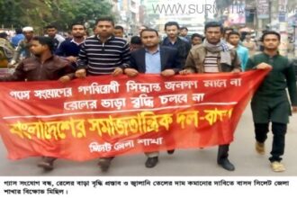 গ্যাস সংযোগ বন্ধ ও রেলের ভাড়া বৃদ্ধির প্রস্তাব গণবিরোধী - Surma Times Archive